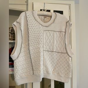 Free People Take The Plunge Sweater Vest Large